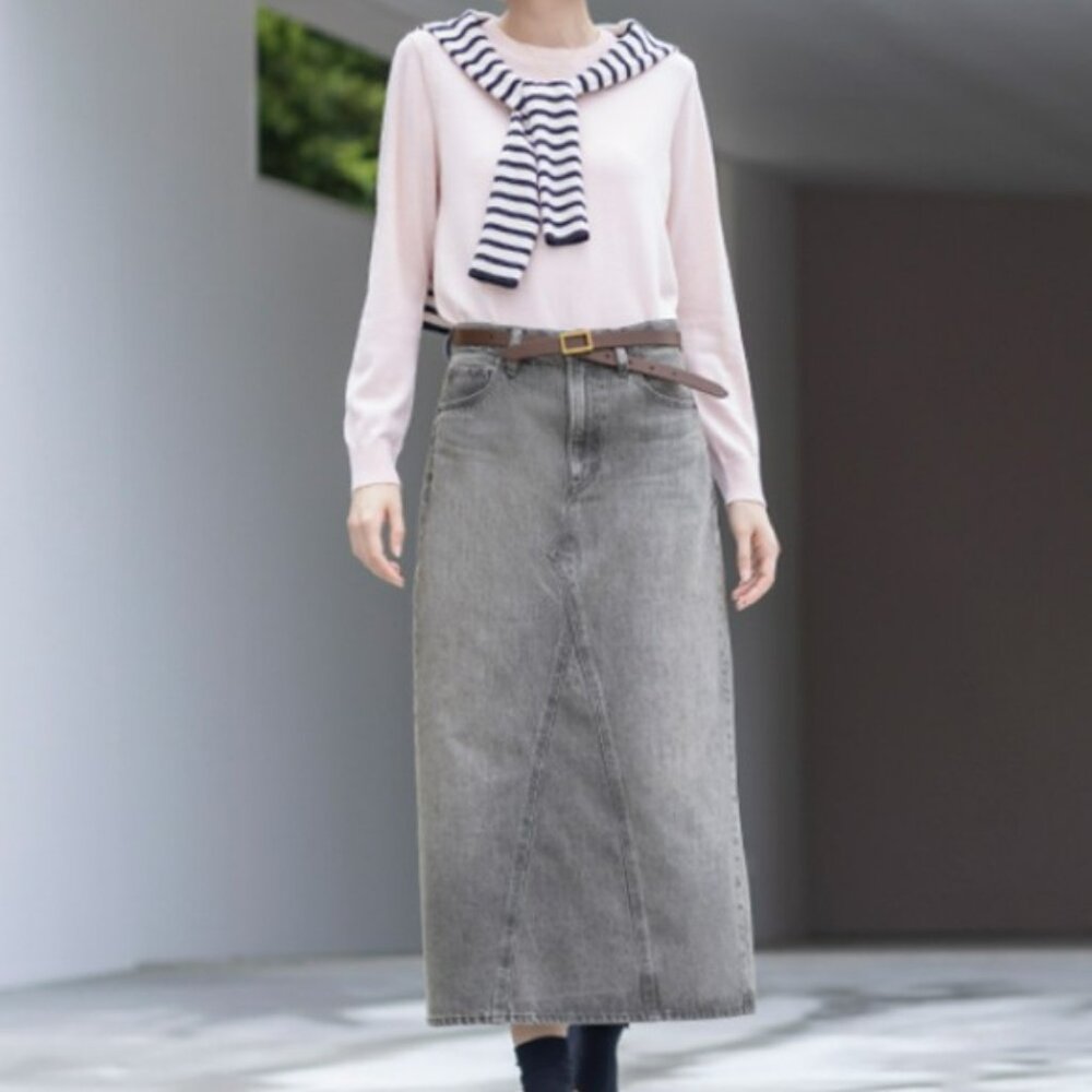 Uniqlo Denim Panel Long Skirt - Picture 12 of 12